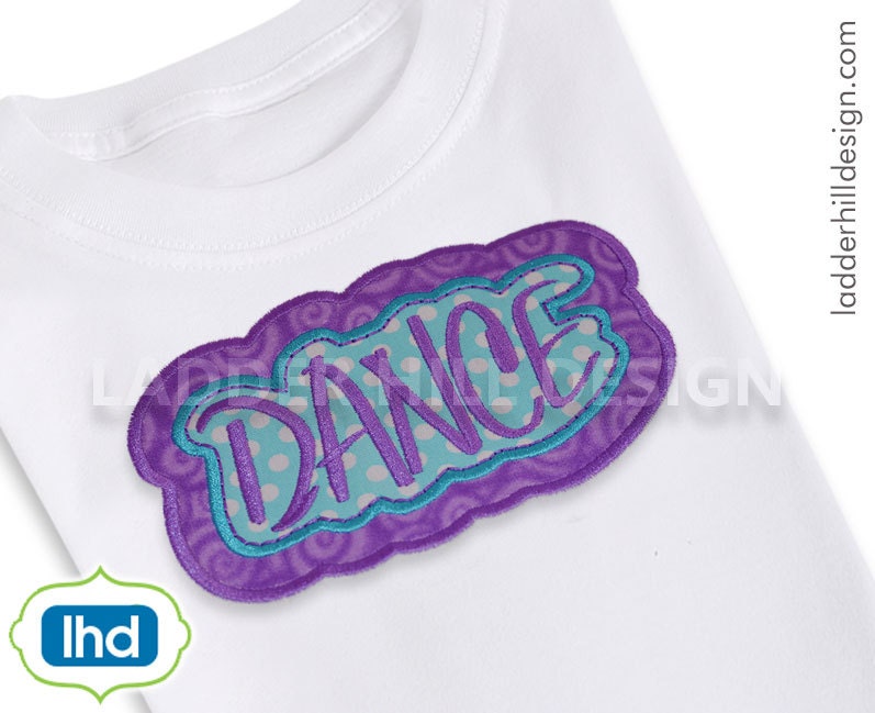 Dance Applique Dancing Applique Machine Embroidery Design