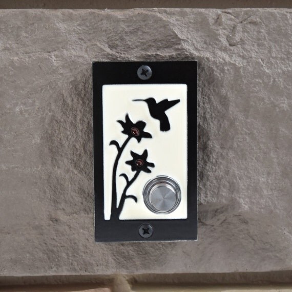 Modern Hummingbird Doorbell with Lighted Button