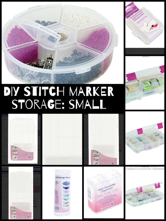 DIY stitch marker SMALL STORAGE Plastic by MagpieLaneCrafts