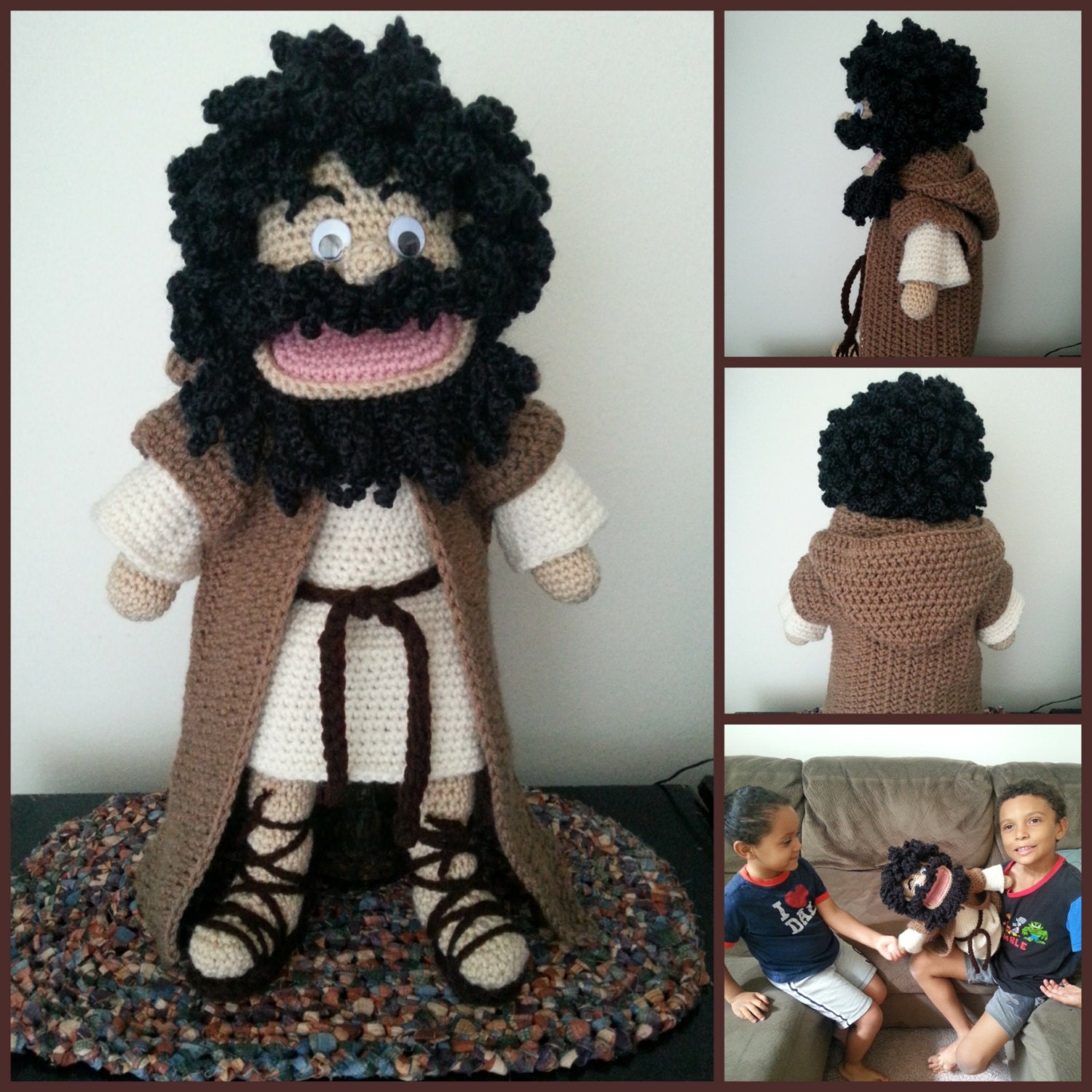 Crocheted JESUS HAND PUPPET pattern