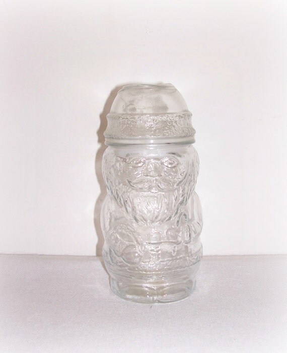 Libbey Santa Glass Jar Christmas Jar Holiday Home Decor