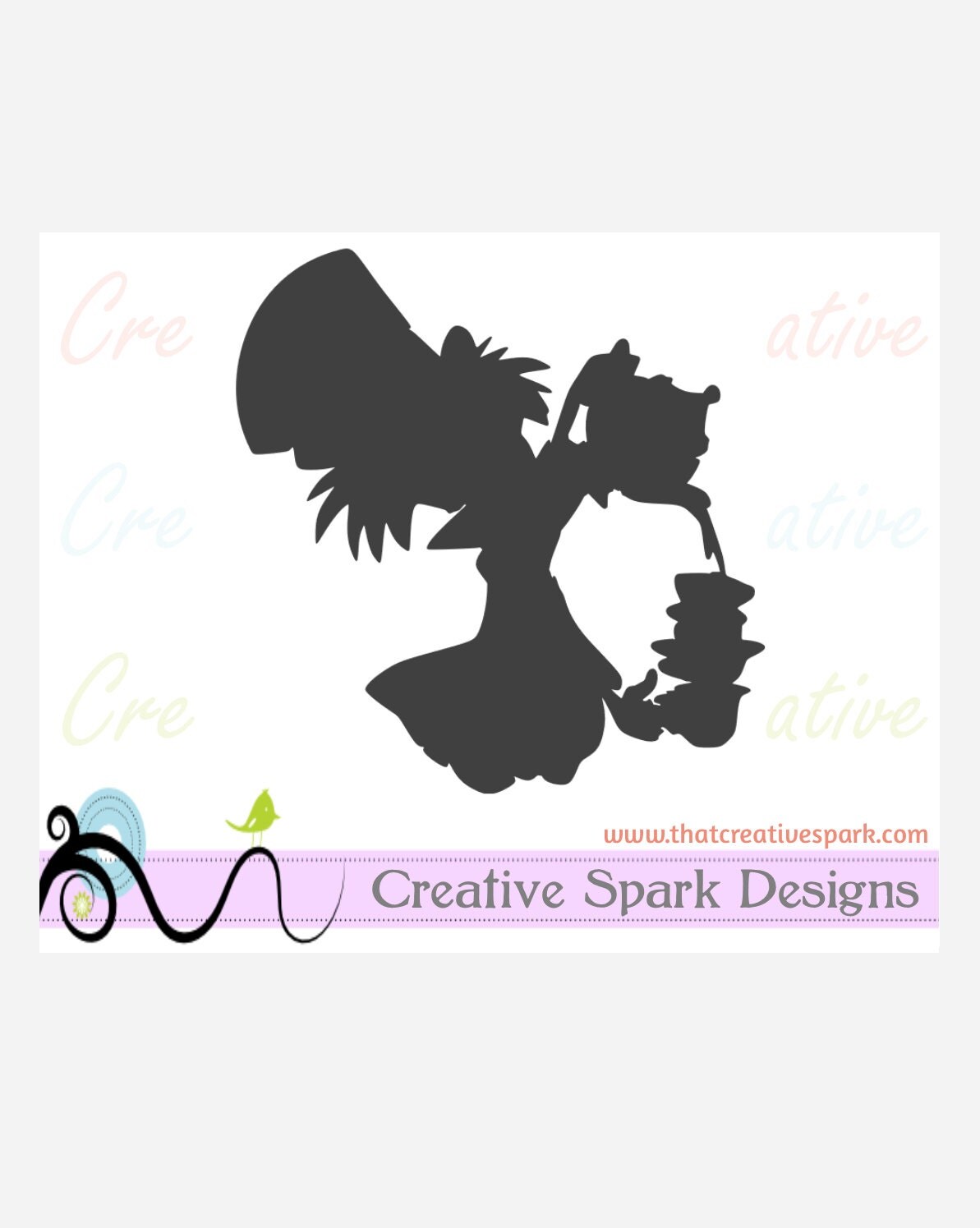 Download Mad Hatter Tea Party Silhouette SVG for die cutting machines