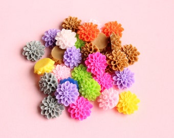 Bloomed Flower Cabochons Flatback Embellishments Kawaii Decoden