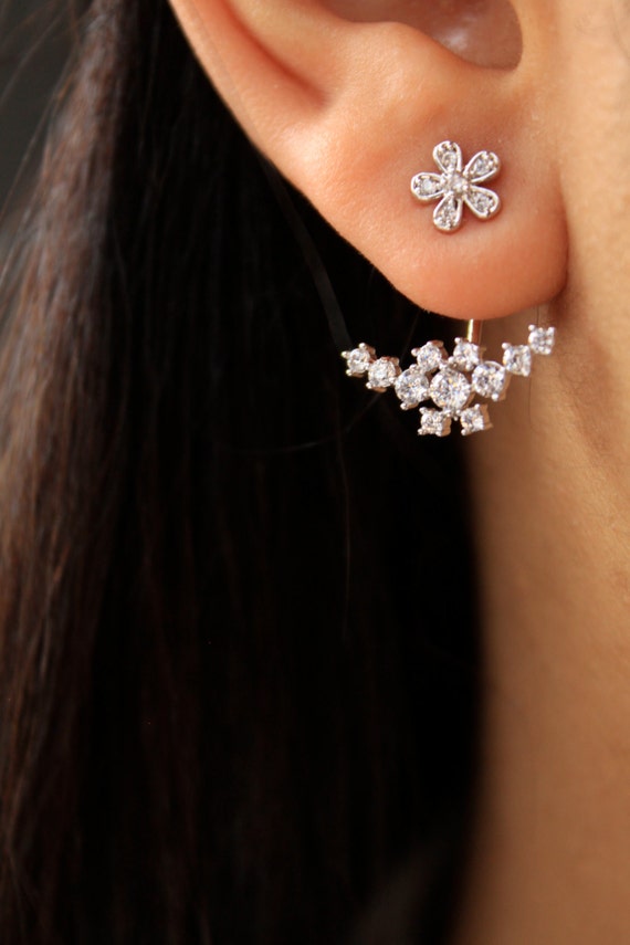 Cubic zirconia earring jackets Clearance