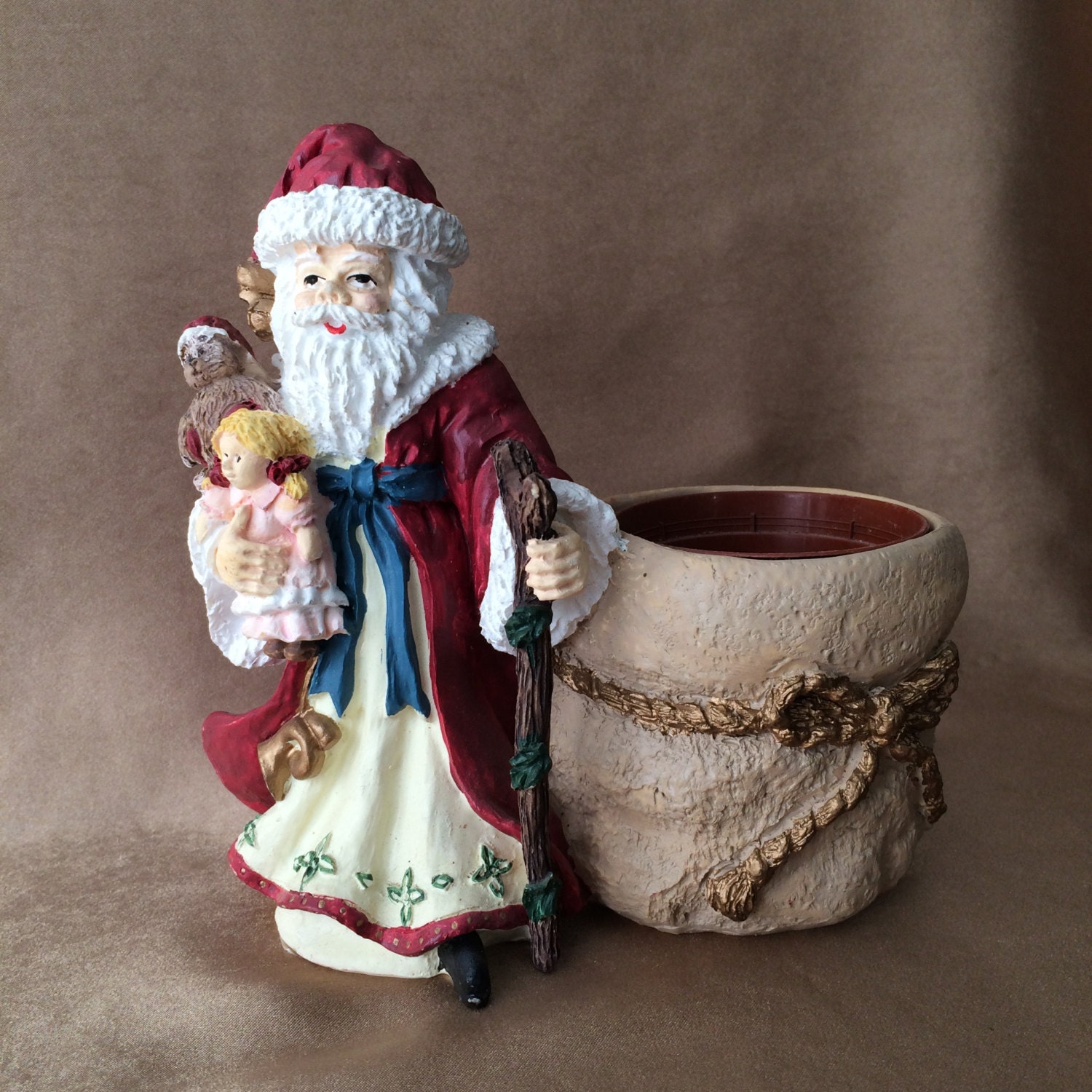 resin santa planter old world santa attached planter resin santa planter old world santa attached planter