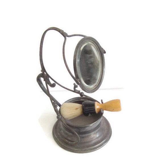 Antique Shaving Mirror Stand Victorian Swivel Tilt Mirror