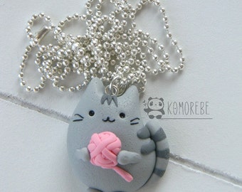 Cat, kitty, skein, necklace, necklace