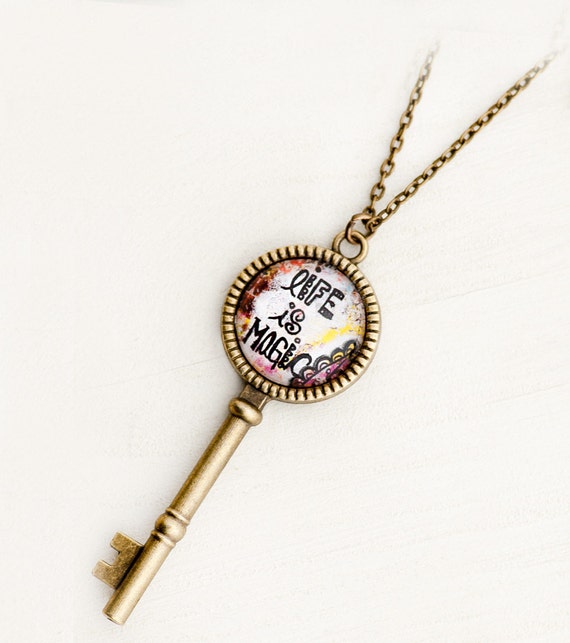 Magic Necklace Skeleton Key Necklace by LadyArtTalk on Etsy
