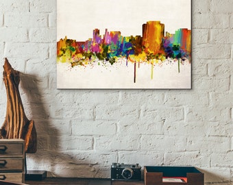 Trenton Skyline, Trenton poster,Digital Watercolor Art Print. Modern Home Decor,NO,732