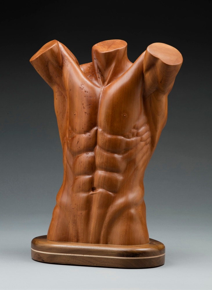 Dedication Muscular Male Torso Sculpture