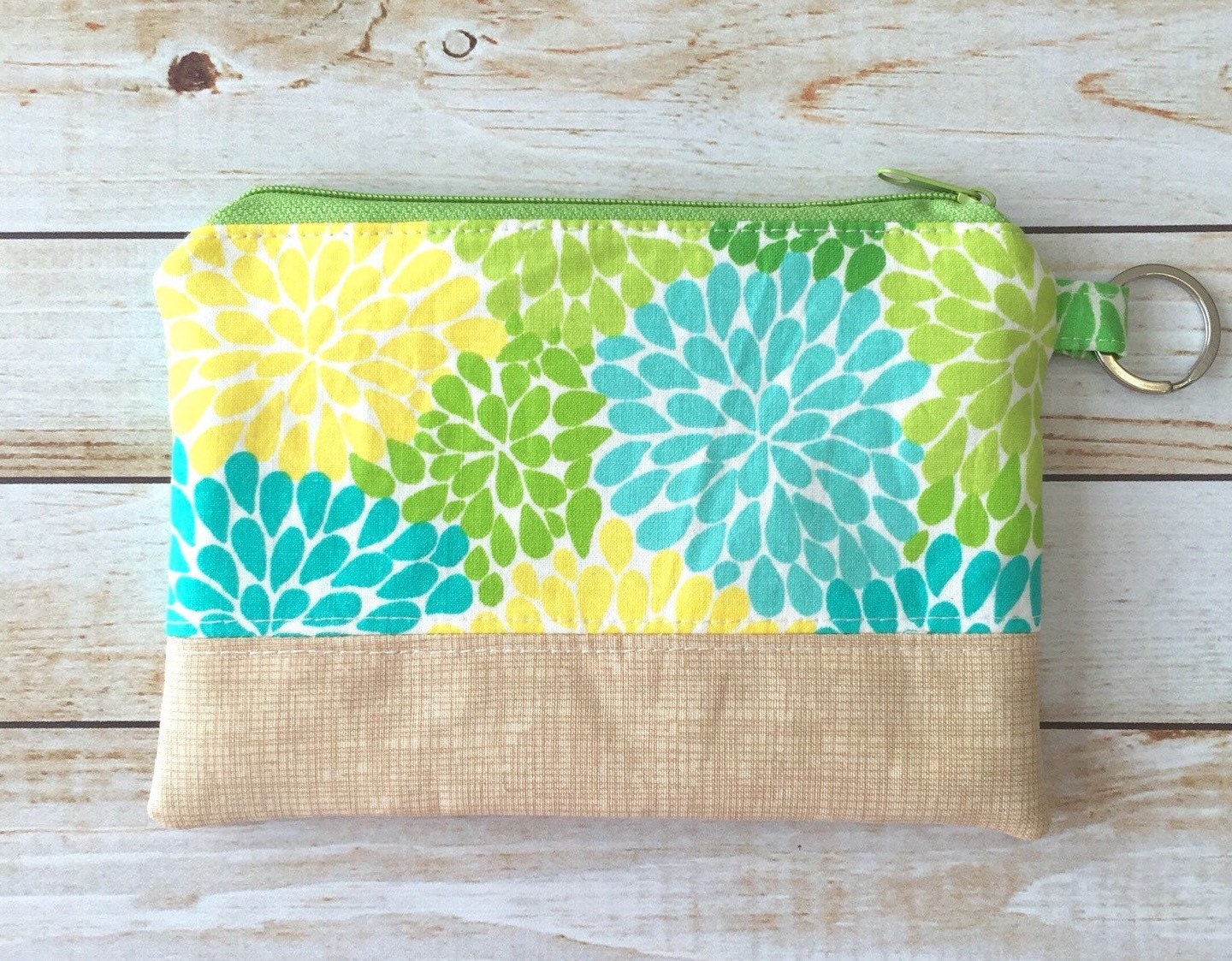 Lovely Floral Print Coin Purse Zipper Pouch Zip Pouch Coin