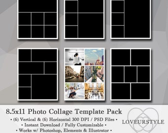 8.5x11 Photo Mood Board Template Pack 12 Templates Photo