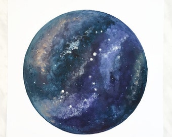 Galaxy print, Galaxy Art, Galaxy Painting, Space Art, Celestial Art, Planet Art, Galaxy Decor, Constellation Art, Constellation Painting
