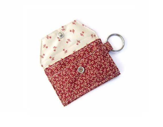 Mini key chain wallet/ simple ID Key chain pouch/ by HeartStreet