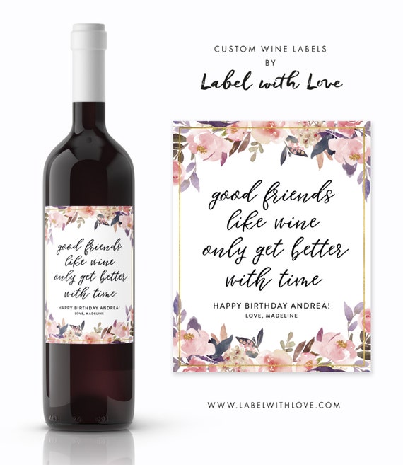birthday wine labels happy birthday wine 30th birthday 50th
