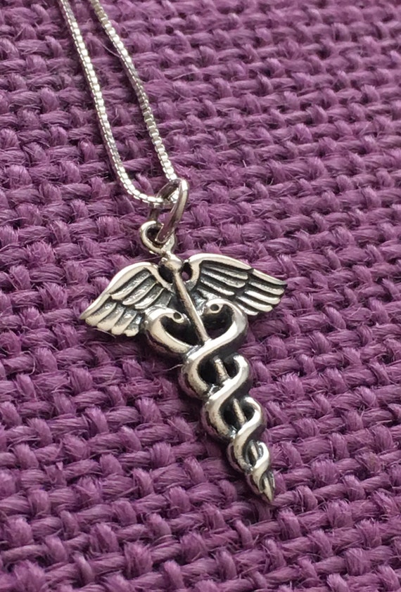 Caduceus Necklace Nurse gift Doctor gift Medical