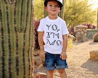 YO, I'M TWO, Second Birthday Shirt, Two Year Old Birthday Shirt, Toddler t-shirt, Trendy kids clothes, Hipster kids clothes, Birthday Party