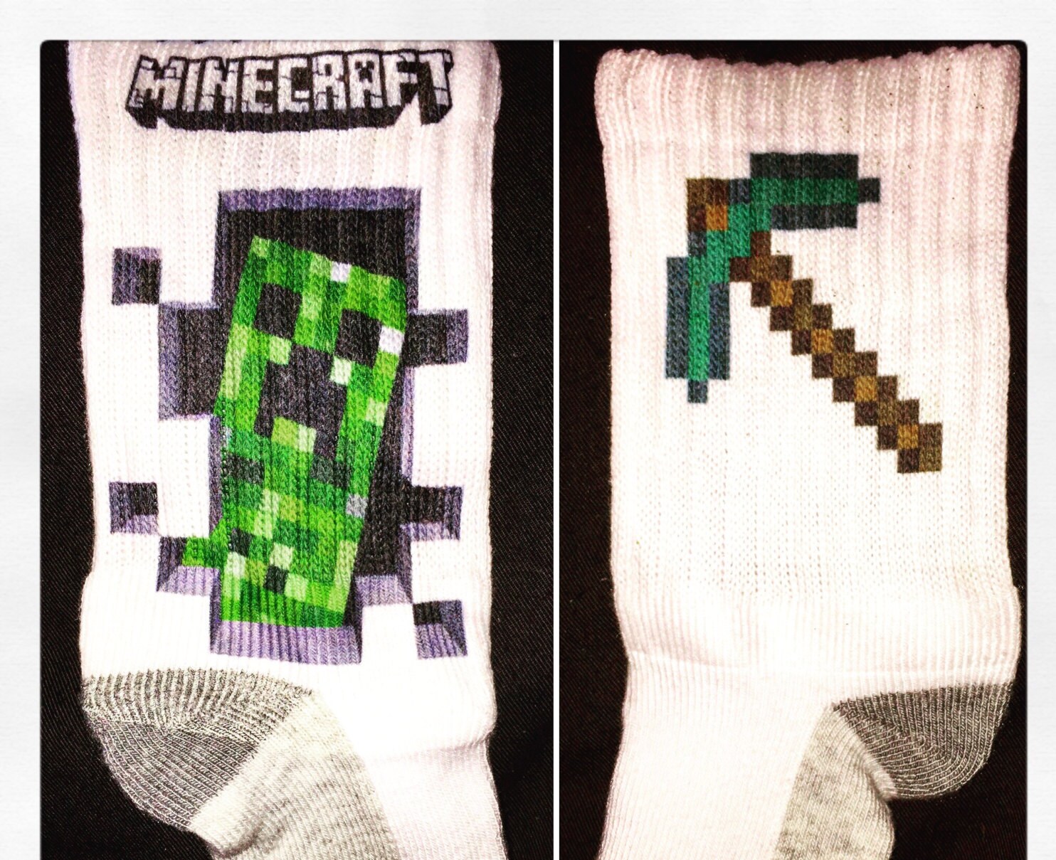 Kids 92.5 Minecraft Crew Socks