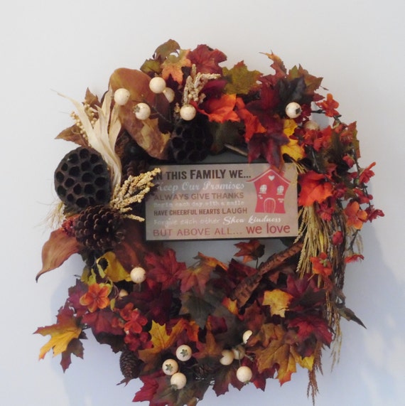 Autumn Fall Wreath Rustic Country Sign by AuntyGsCraftBoutique