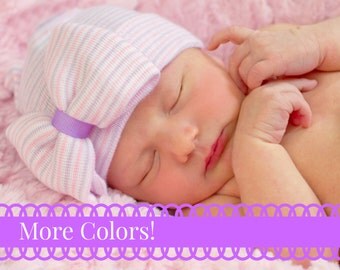 Pink beanie, Baby girl beanie, newborn beanie, baby shower gift, infant girl hat, baby hat, baby girl beanie,