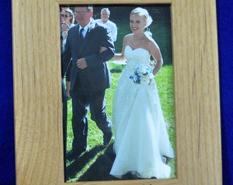 Father Of The Bride Frame ~ Gift For Dad ~ Birthday Gift For Dad ~ Engraved Picture Frames ~ Wedding Frame ~ To Dad From Daughter ~ Dad Gift
