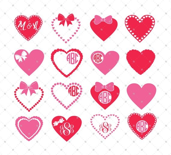 Download Items similar to Valentine day SVG, Hearts SVG Cut files ...