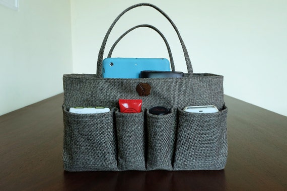 Gray Metallic Diaper Bag Organizer Fabric Louis Vuitton LV