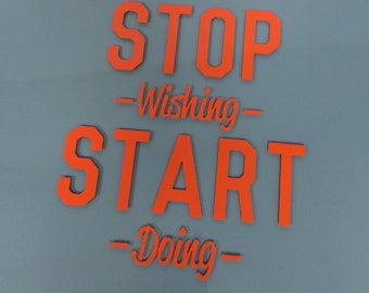 Items similar to Art print - Stop wishing start doing on Etsy