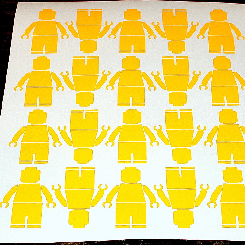 42 Lego Inspired Man Vinyl Lego vinyl decal sticker Lego