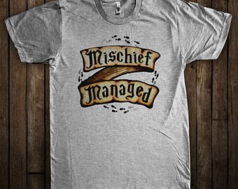 Mischief Managed Marauder's Map Harry Potter Graphic T-Shirt Hogwarts