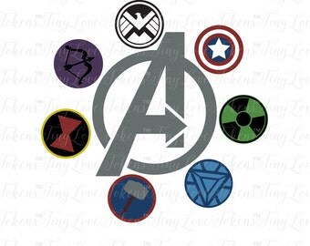 Avenger Icons SVG Design for Silhouette and other craft cutters (.svg/.dxf/.eps/.pdf)