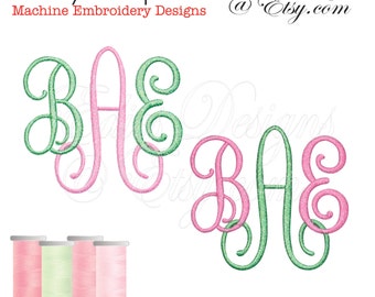 Fancy Script Ver 32 Monograms Monogram Fonts Embroidery Designs BX Format Digital Download