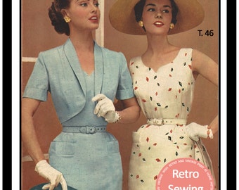 1950s Sheath Dress & Bolero French Sewing Pattern - PDF Sewing Pattern - Instant Download