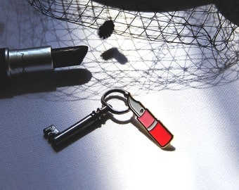 Lipstick Knife Feminist Enamel Pin