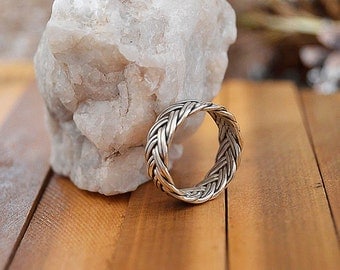 Viking rings, Braided rings,men gifts,Celtic eternity ring,Popular Asgard ring,Celtic braided knot ring.