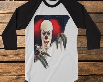 Stephen King's It "Pennywise" Baseball Tee Raglan Shirt