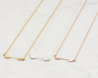 Tiny Arrow Necklace, Mini Arrow necklace,Gold Arrow necklace, Dainty Necklace, Layering Necklace, Everyday Necklace, Bridesmaid Gift
