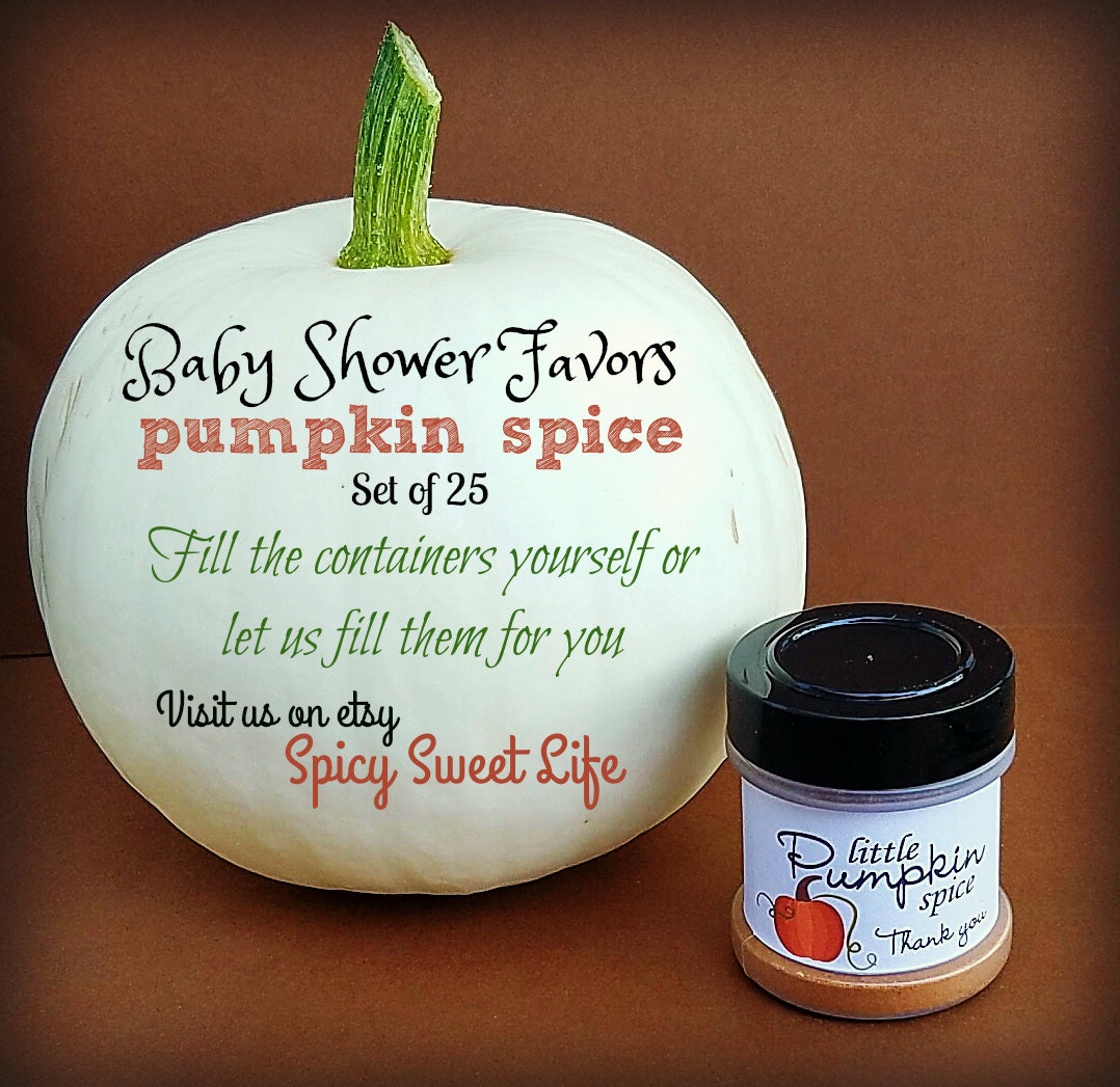 Pumpkin Spice Favors Set of 25 baby shower favors fall