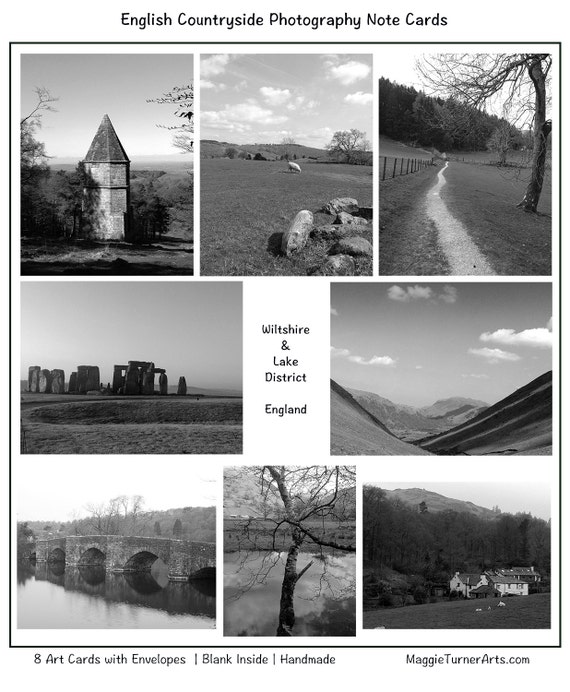 English Countryside Black and White by MaggieTurnerArts on Etsy
