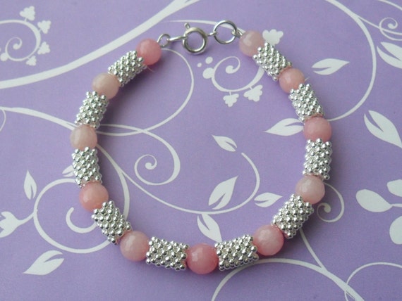 Pink jade bracelet Clearance