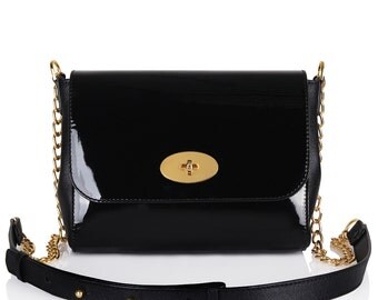 Leather Cross body Bag, Black Leather Shoulder Bag, Women's Leather Crossbody Bag, Leather bag KF-117