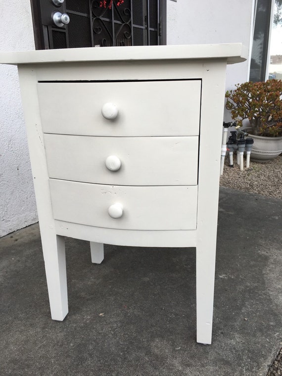 Cream nightstand by Lindiboutique on Etsy