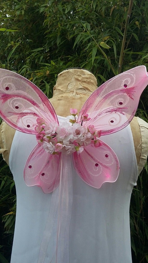 Pink cherry blossom FAIRY WINGS cosplay magic festival