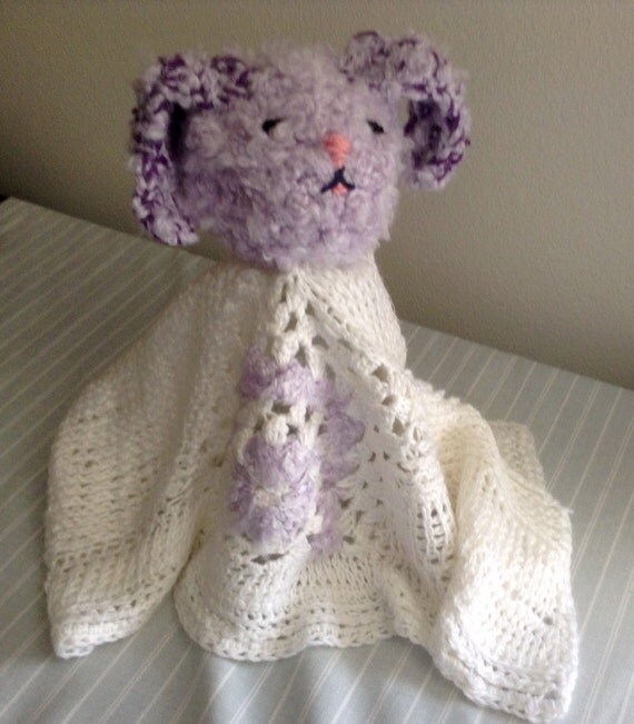 Crochet Security Blanket Baby Blanket by LorettasHaberdashery