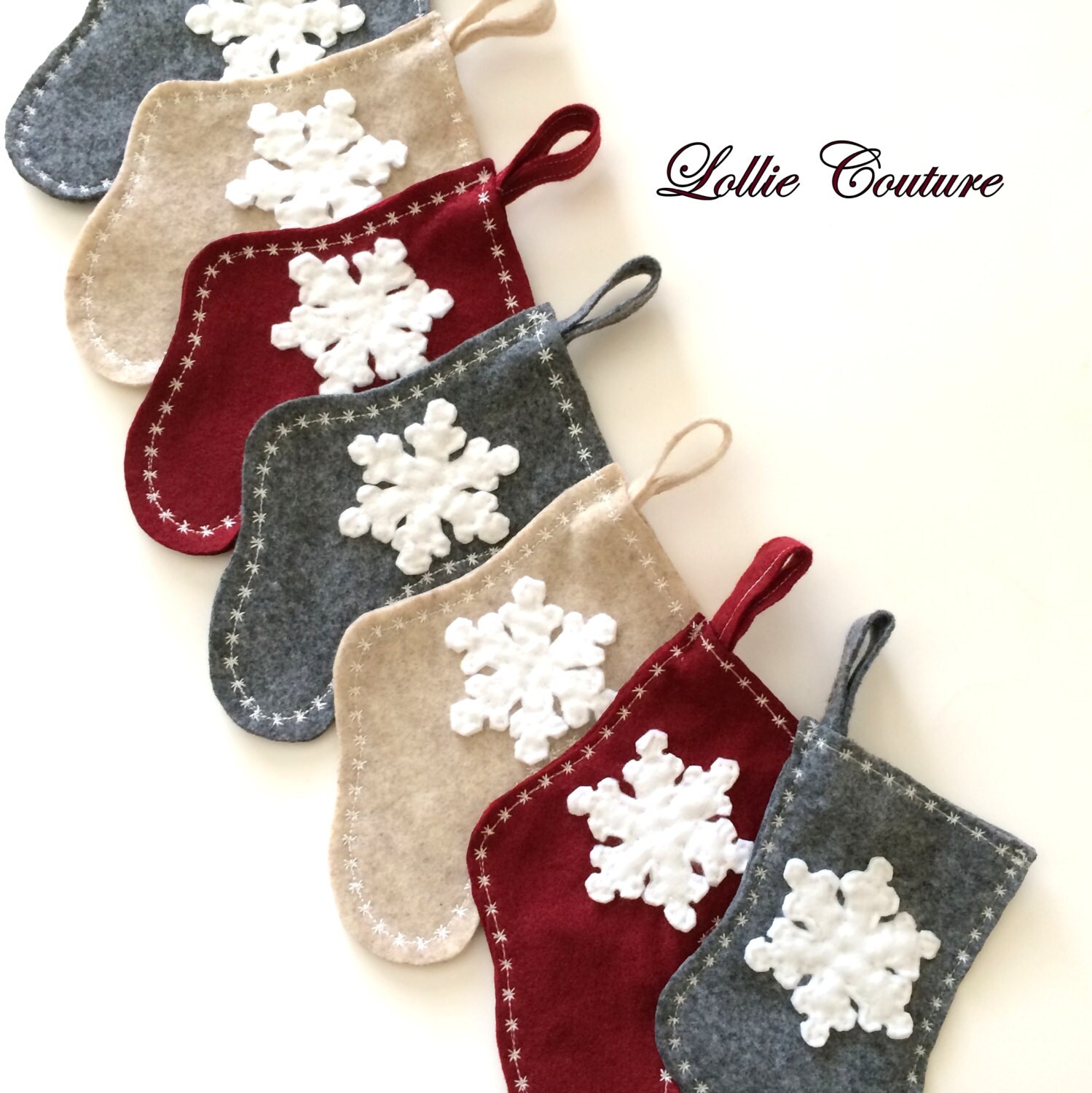 RESERVED 9 Custom Christmas GIFT CARD Holder Mini Stockings