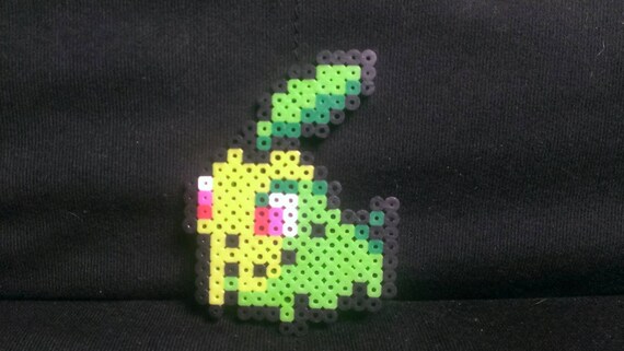 Items Similar To Pokemon Chikorita Perler Art Pixel Art Bead Sprite