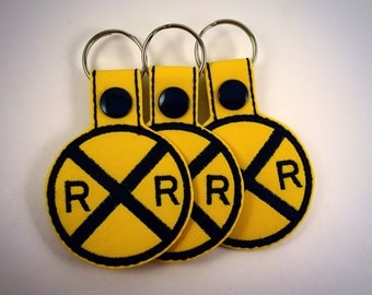 Railroad key chain / railroad key fob / crossing key chain