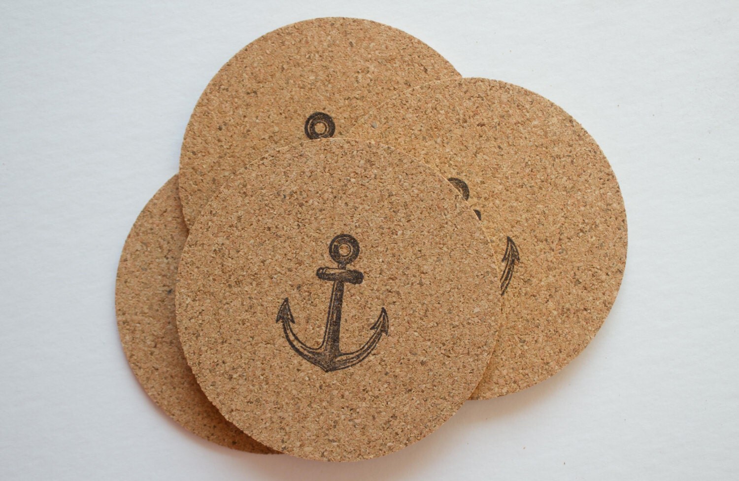 round cork coasters beach coasters anchor coasters drink