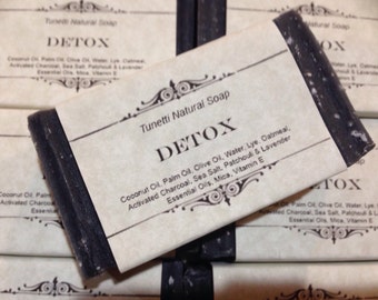 Detox Natural Homemade Soap (activated charcoal and sea salt), Handmade soap, Natural Soap, Cold Process Lye Soap