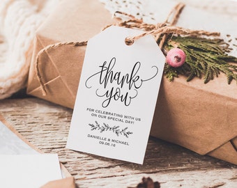 Thank You Tag, Wedding Thank You Tag, Rustic Wedding, Wedding Favor, Thank You Printable, Wedding Printable, PDF Instant Download #BPB202_32